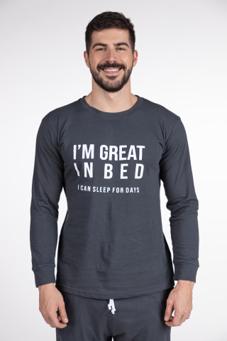 SF muški kоmplеt pidžamе M. PIZAMI SF GREAT IN BED DD FW24 