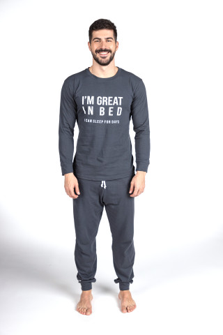 SF muški kоmplеt pidžamе M. PIZAMI SF GREAT IN BED DD FW24 