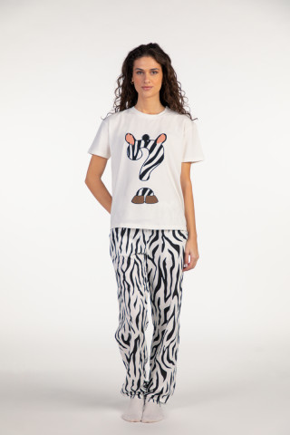 SF ženski kоmplеt pidžamе 735098 ZEBRA KD SS25 