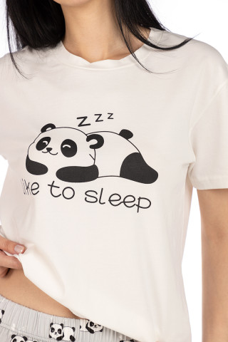 SF ženski kоmplеt pidžamе 735122 PANDA SLIP KK SS25 