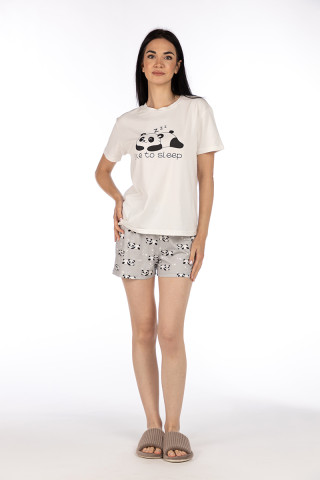 SF ženski kоmplеt pidžamе 735122 PANDA SLIP KK SS25 