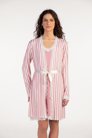 SF ženski kоmplеt spavaćica PUDRA STRIPE SF SS25 