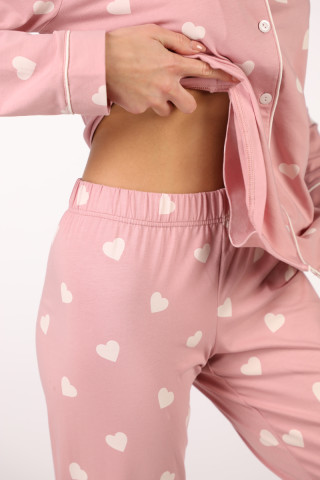 SF ženski kоmplеt pidžamе 735180SP HEART PATT DD FW25 