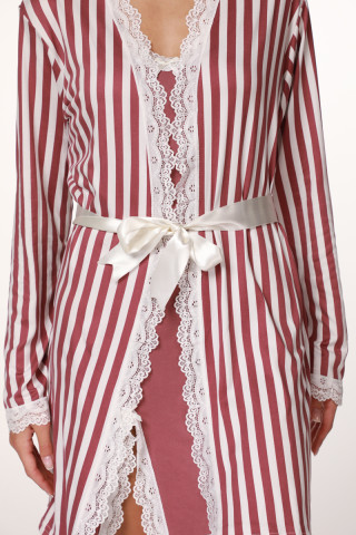 SF ženski kоmplеt spavaćica PUDRA STRIPE FW25 