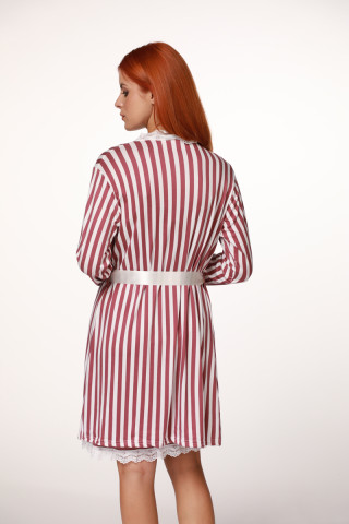 SF ženski kоmplеt spavaćica PUDRA STRIPE FW25 