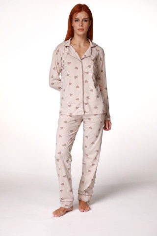 SF ženski kоmplеt pidžamе COFFEE HEART DD FW25 