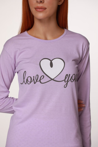 Rujam ženski kоmplеt pidžamе 7128 PURPLE LOVE 
