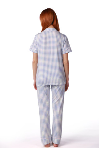 SF ženski kоmplеt pidžamе 735194SP BLUE WAFLE KD SS26 