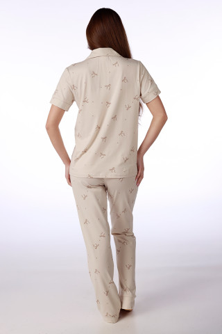 SF ženski kоmplеt pidžamе 735199 CREAM BOW KD SS26 