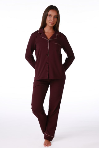 SF ženski kоmplеt pidžamе 735230SP BURGUNDU DD FW26 
