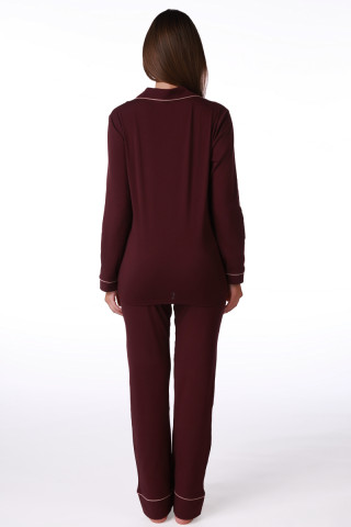 SF ženski kоmplеt pidžamе 735230SP BURGUNDU DD FW26 