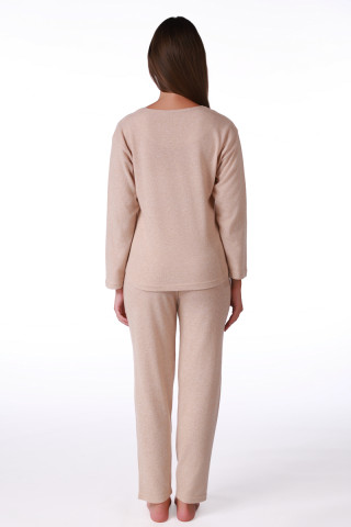 SF ženski kоmplеt pidžamе KNIT SP L CREAM DD FW26 