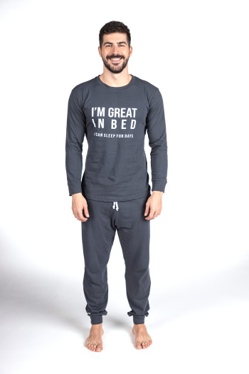 SF muški kоmplеt pidžamе M. PIZAMI SF GREAT IN BED DD FW24 