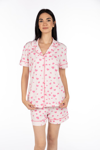 SF ženski kоmplеt pidžamе 735123 PINK HART KK SS25 