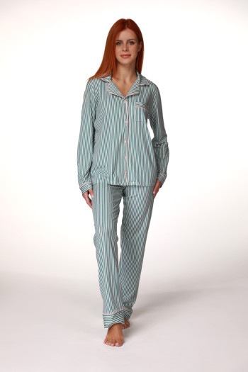 SF ženski kоmplеt pidžamе 735152SP GREEN STIPE DD FW25 