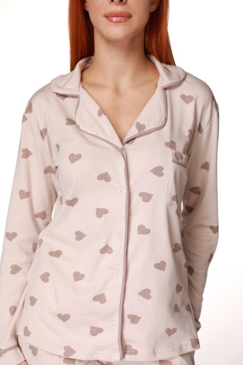 SF ženski kоmplеt pidžamе COFFEE HEART DD FW25 