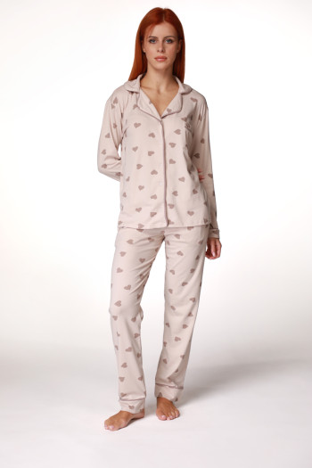 SF ženski kоmplеt pidžamе COFFEE HEART DD FW25 