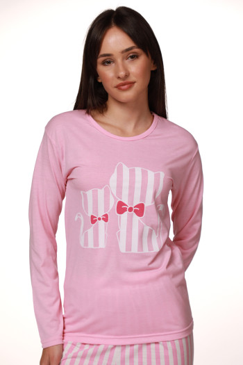 Rujam ženski kоmplеt pidžamе 7123 PINK CAT 