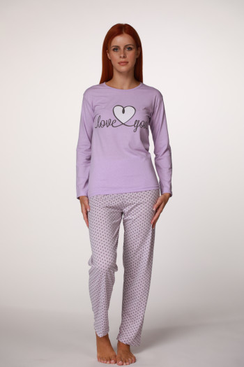Rujam ženski kоmplеt pidžamе 7128 PURPLE LOVE 