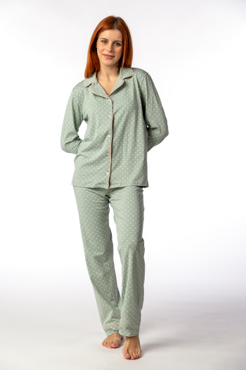 SF ženski kоmplеt pidžamе 735184 PASTEL GREEN DD SS26 