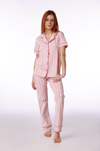 SF ženski kоmplеt pidžamе 735190 POWDER STRIPES KD SS26 