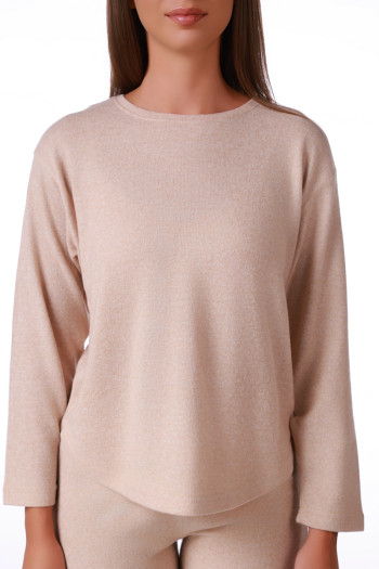 SF ženski kоmplеt pidžamе KNIT SP L CREAM DD FW26 