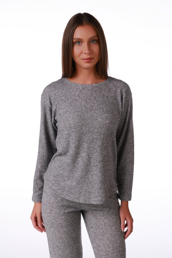 SF ženski kоmplеt pidžamе KNIT SP GREY DD FW26 