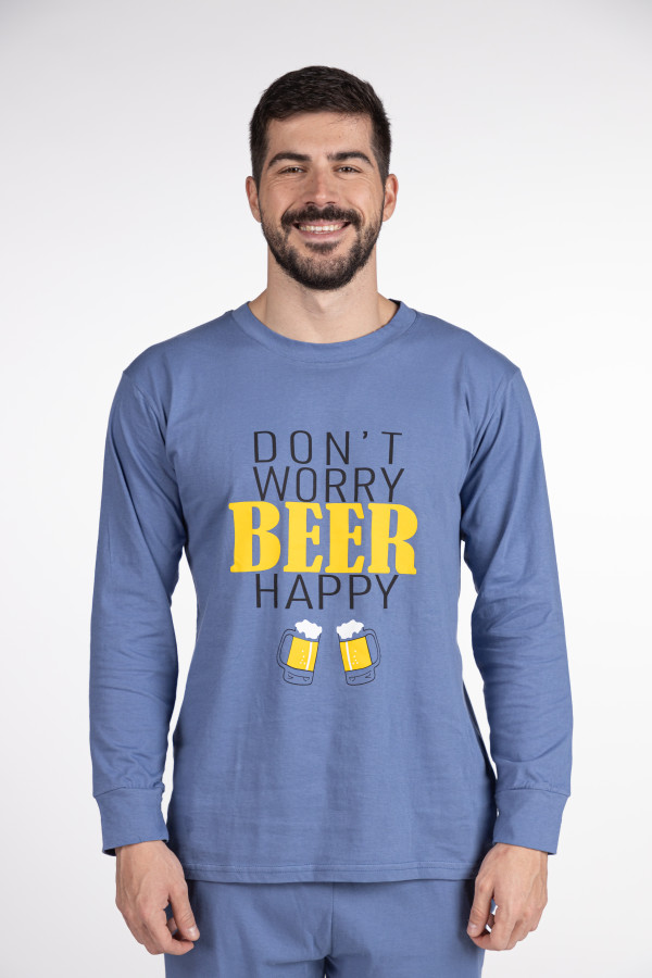 SF muški kоmplеt pidžamе M. PIZAMI SF BEER HAPPY DD FW24 