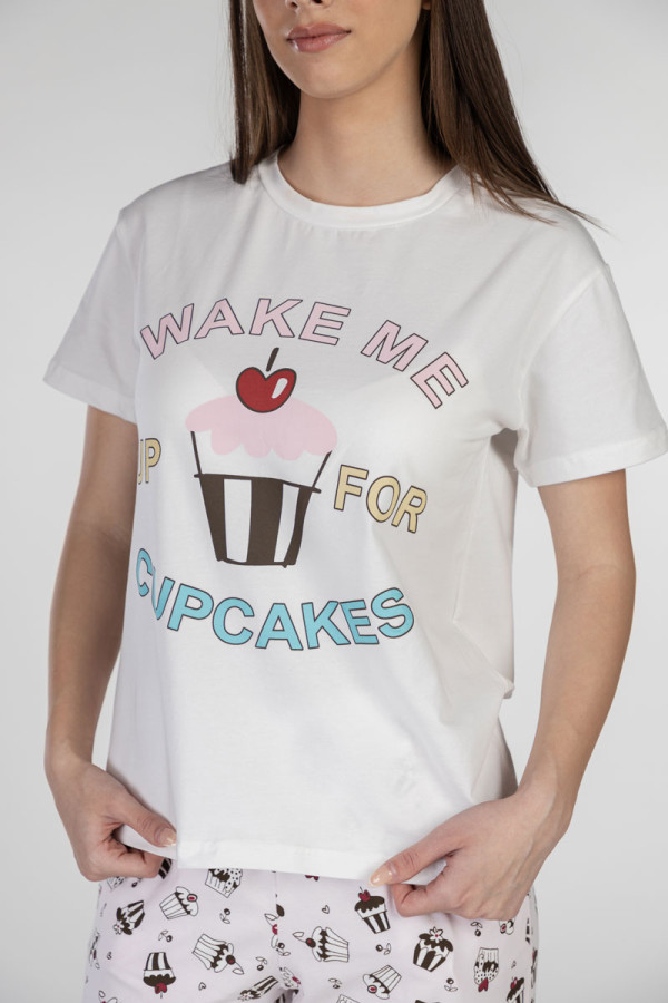 SF ženski kоmplеt pidžamе 735101 CUPCAKES KD SS25 