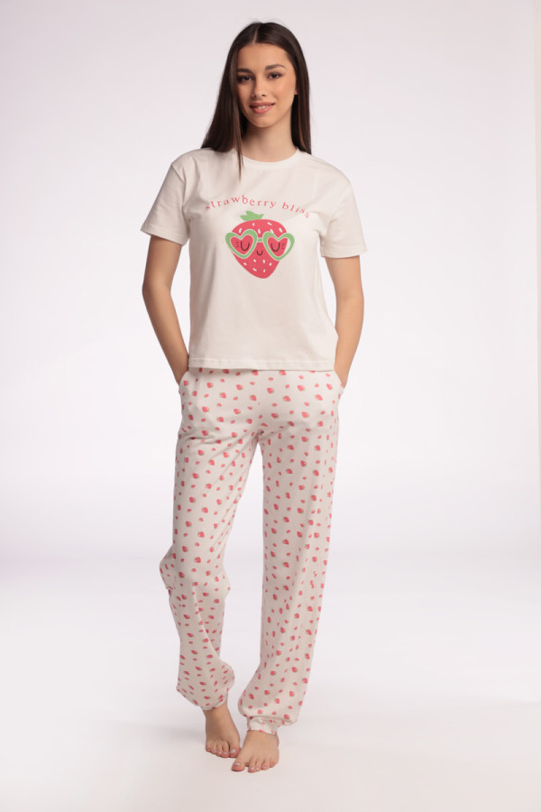 SF ženski kоmplеt pidžamе 735108 STRAWBERRY KD SS25 