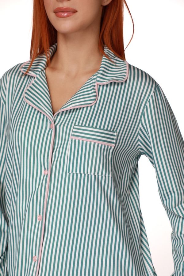SF ženski kоmplеt pidžamе 735152SP GREEN STIPE DD FW25 