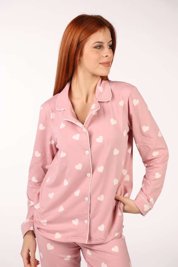 SF ženski kоmplеt pidžamе 735180SP HEART PATT DD FW25 