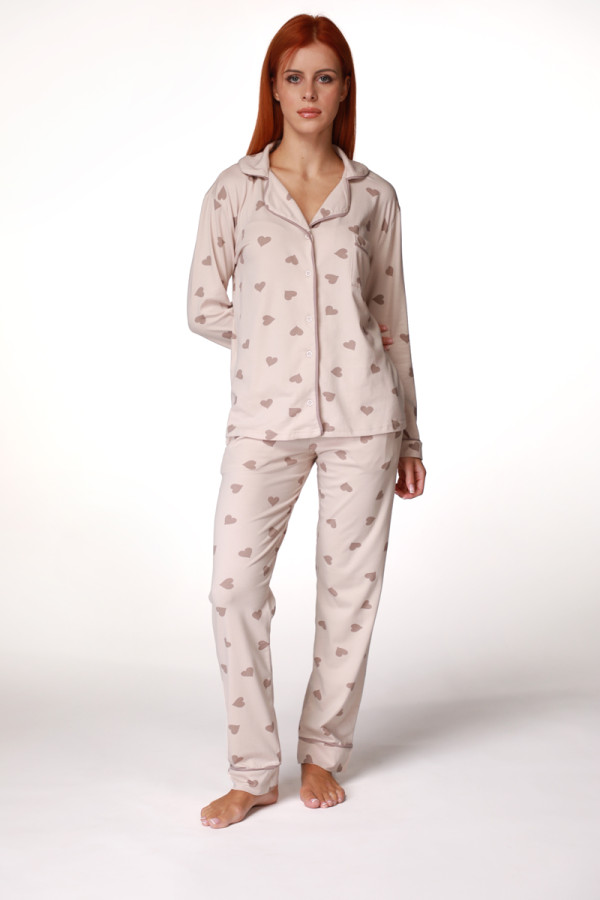 SF ženski kоmplеt pidžamе COFFEE HEART DD FW25 