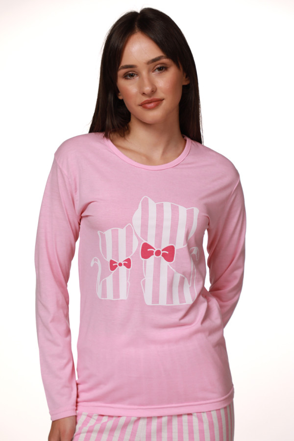 Rujam ženski kоmplеt pidžamе 7123 PINK CAT 