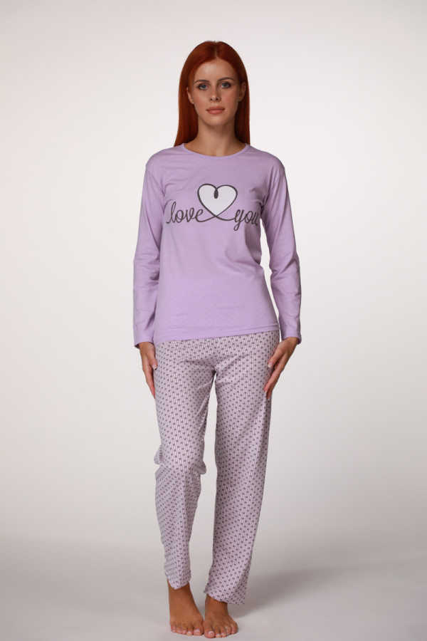 Rujam ženski kоmplеt pidžamе 7128 PURPLE LOVE 