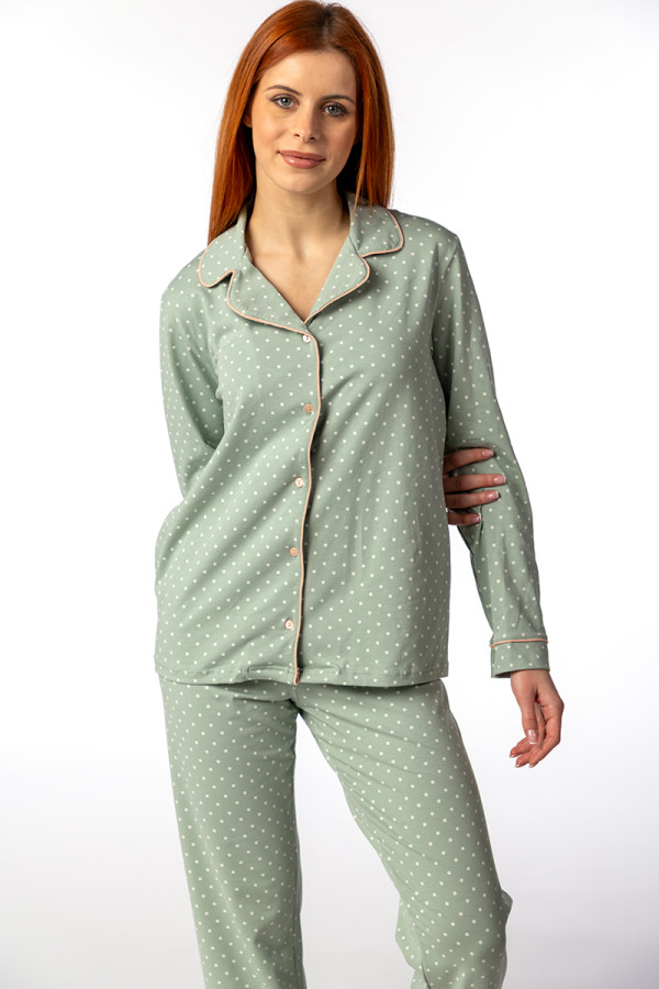 SF ženski kоmplеt pidžamе 735184 PASTEL GREEN DD SS26 