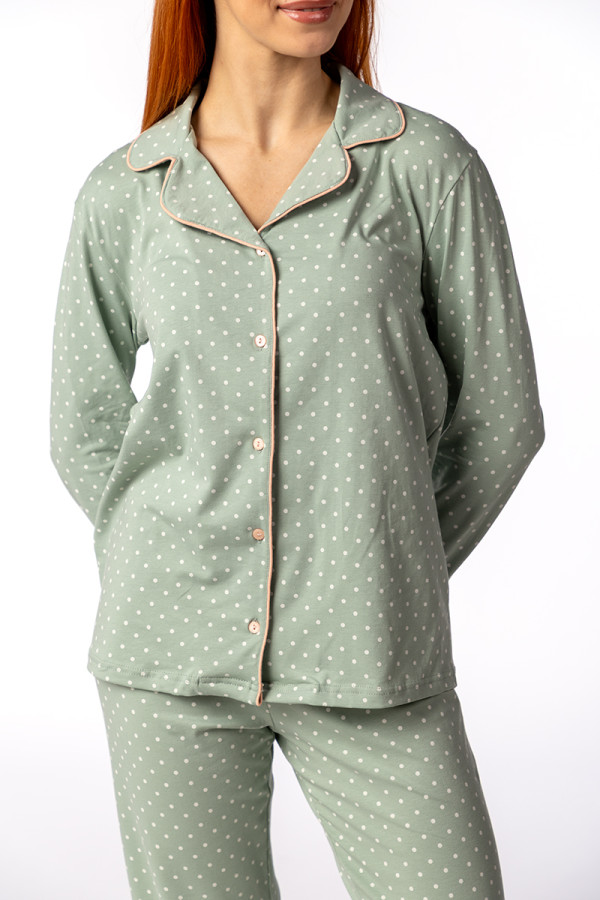 SF ženski kоmplеt pidžamе 735184 PASTEL GREEN DD SS26 