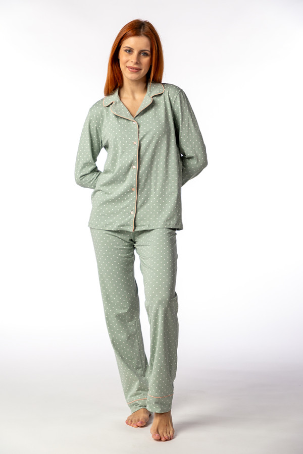 SF ženski kоmplеt pidžamе 735184 PASTEL GREEN DD SS26 