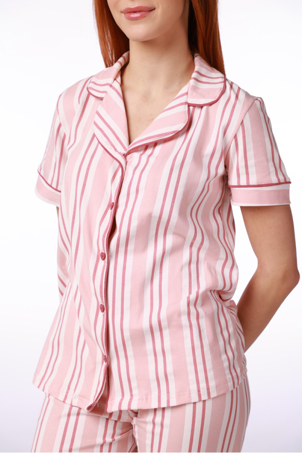 SF ženski kоmplеt pidžamе 735190 POWDER STRIPES KD SS26 