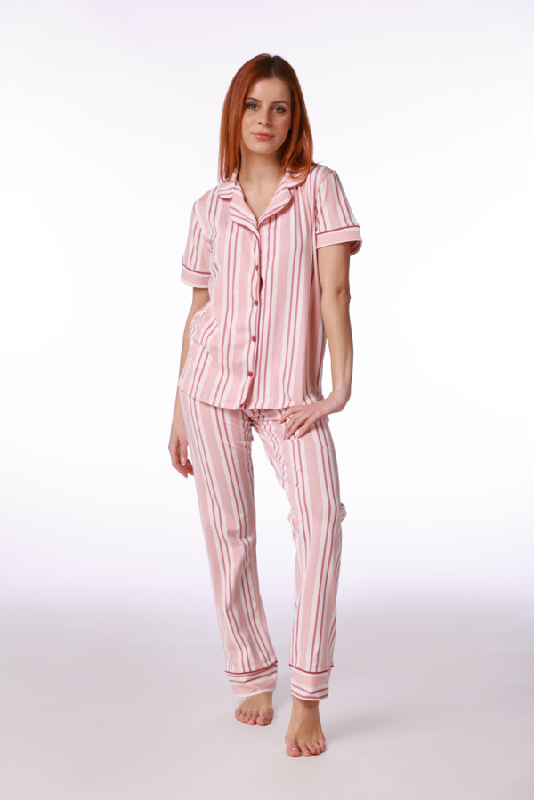SF ženski kоmplеt pidžamе 735190 POWDER STRIPES KD SS26 