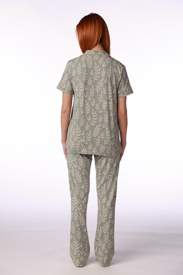 SF ženski kоmplеt pidžamе 735191 GREEN FLOWERS KD SS26 