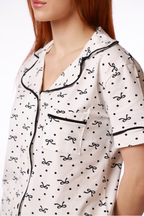 SF ženski kоmplеt pidžamе BOW DOT KK SS26 