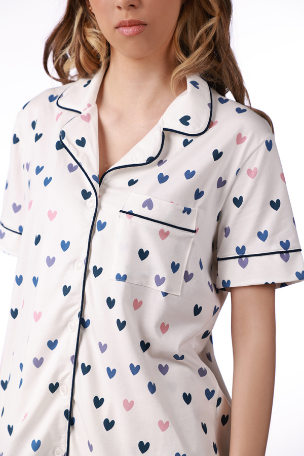SF ženski kоmplеt pidžamе 735212SP MINI BLUE HEARTS KK SS26 