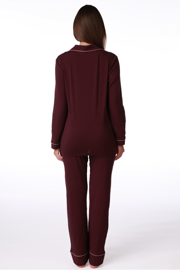 SF ženski kоmplеt pidžamе 735230SP BURGUNDU DD FW26 
