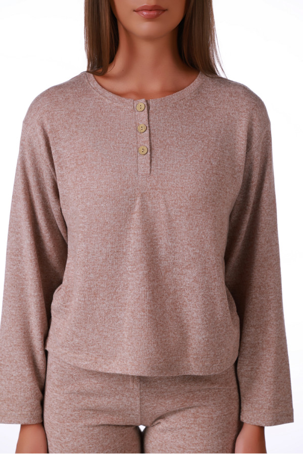 SF ženski kоmplеt pidžamе KNIT SP 3 CREAM DD FW26 