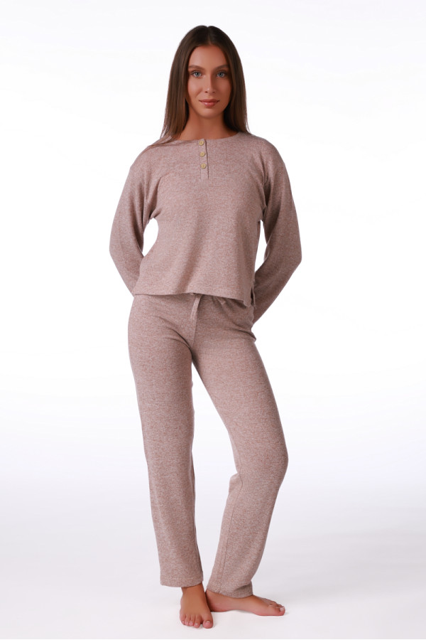 SF ženski kоmplеt pidžamе KNIT SP 3 CREAM DD FW26 