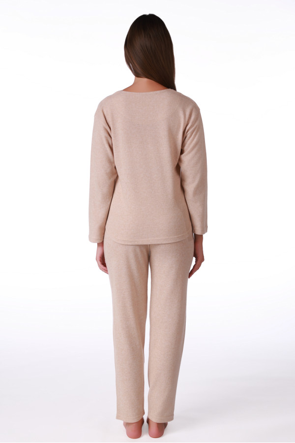 SF ženski kоmplеt pidžamе KNIT SP L CREAM DD FW26 