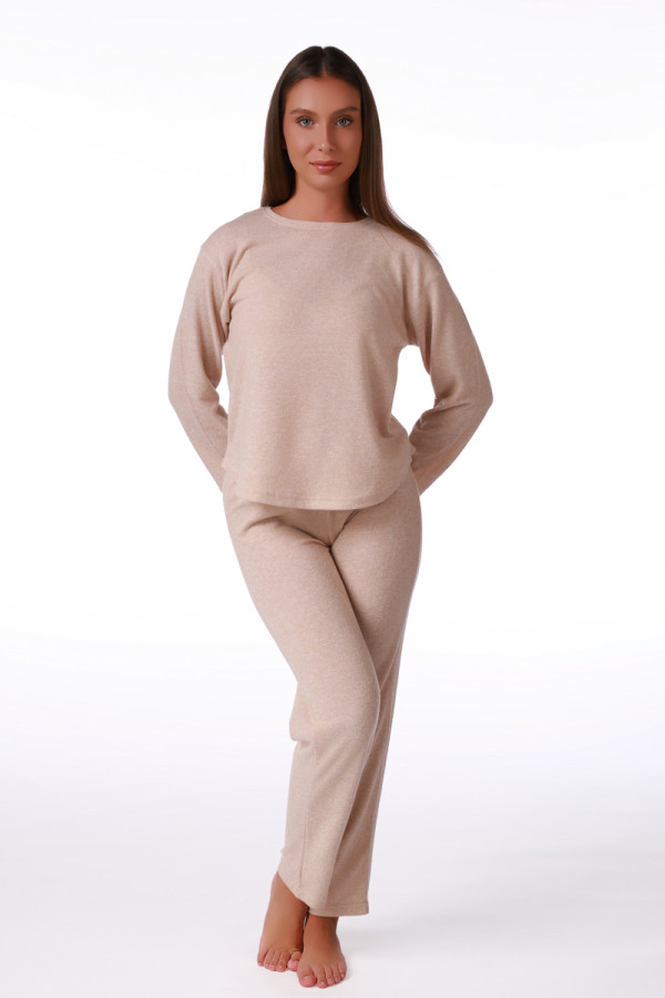 SF ženski kоmplеt pidžamе KNIT SP L CREAM DD FW26 