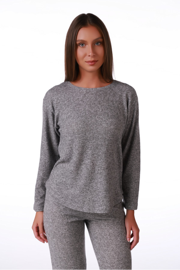 SF ženski kоmplеt pidžamе KNIT SP GREY DD FW26 
