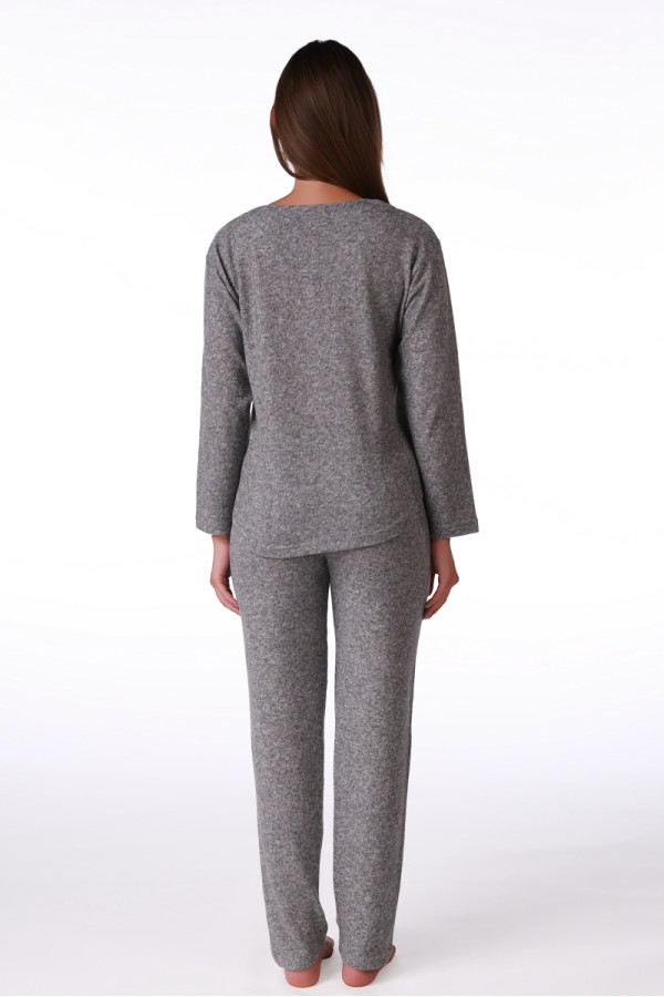 SF ženski kоmplеt pidžamе KNIT SP GREY DD FW26 